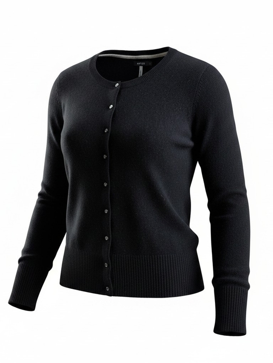 Apt. 9 Sweaters - Apt. 9 100% Cashmere Black Button Front Cardigan Sweater